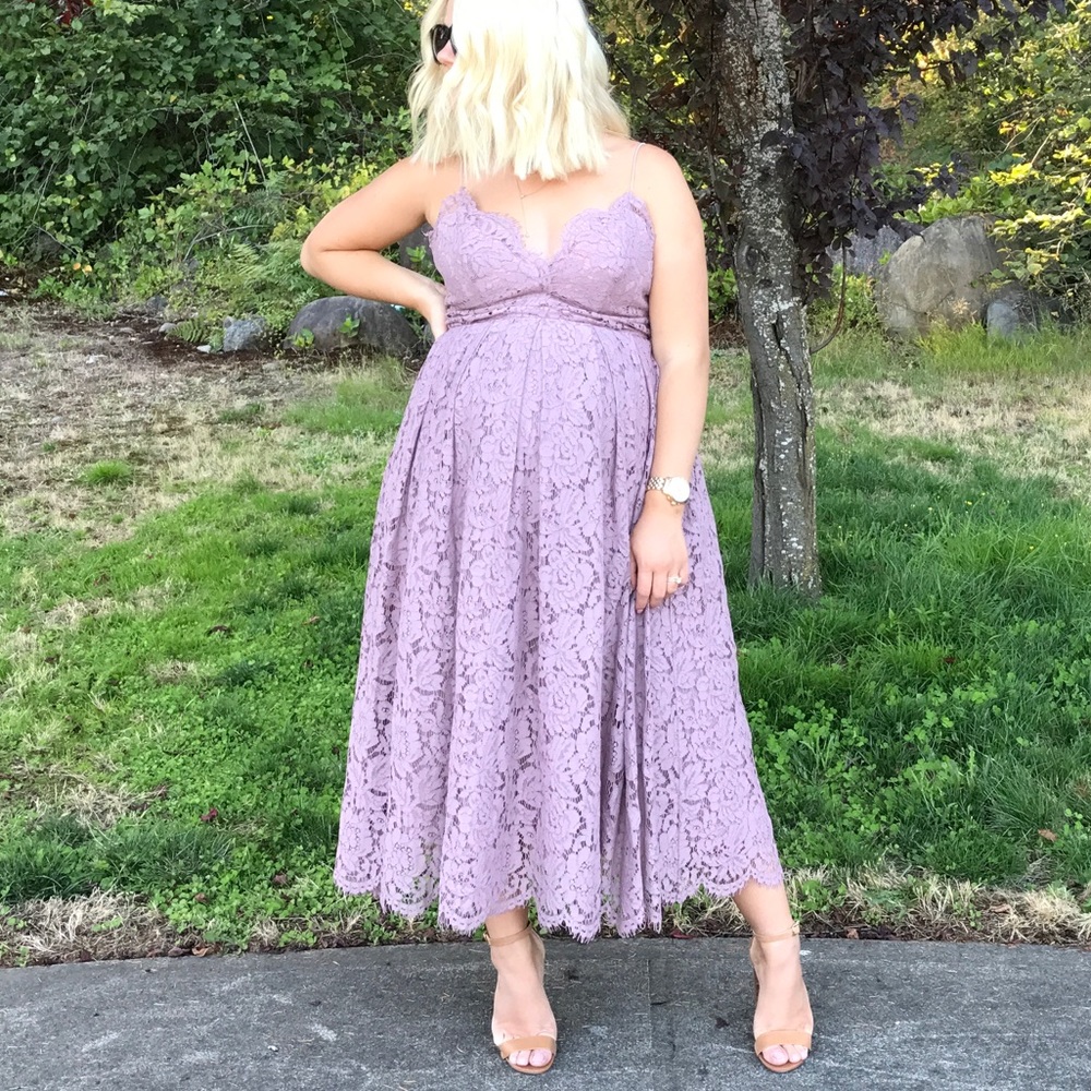 Asos lace midi dress